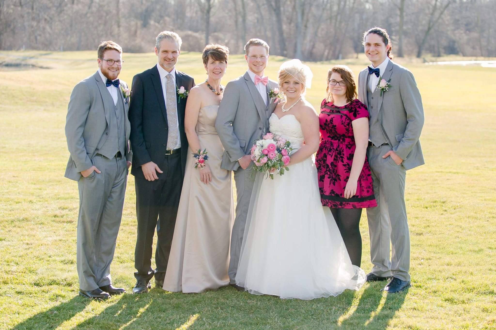 Family photo at Henry and Kaitlyn's wedding